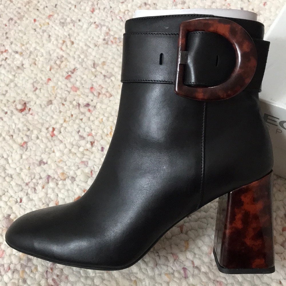 Geox black leather boots